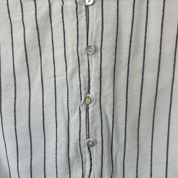 Roxy White and Black Striped Button-Down Shirt - Picture 2 of 4